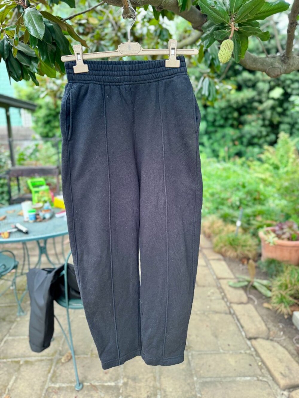 John Elliot black fleece pintuck tapered Cotton - Jersey Sweatpants xs
